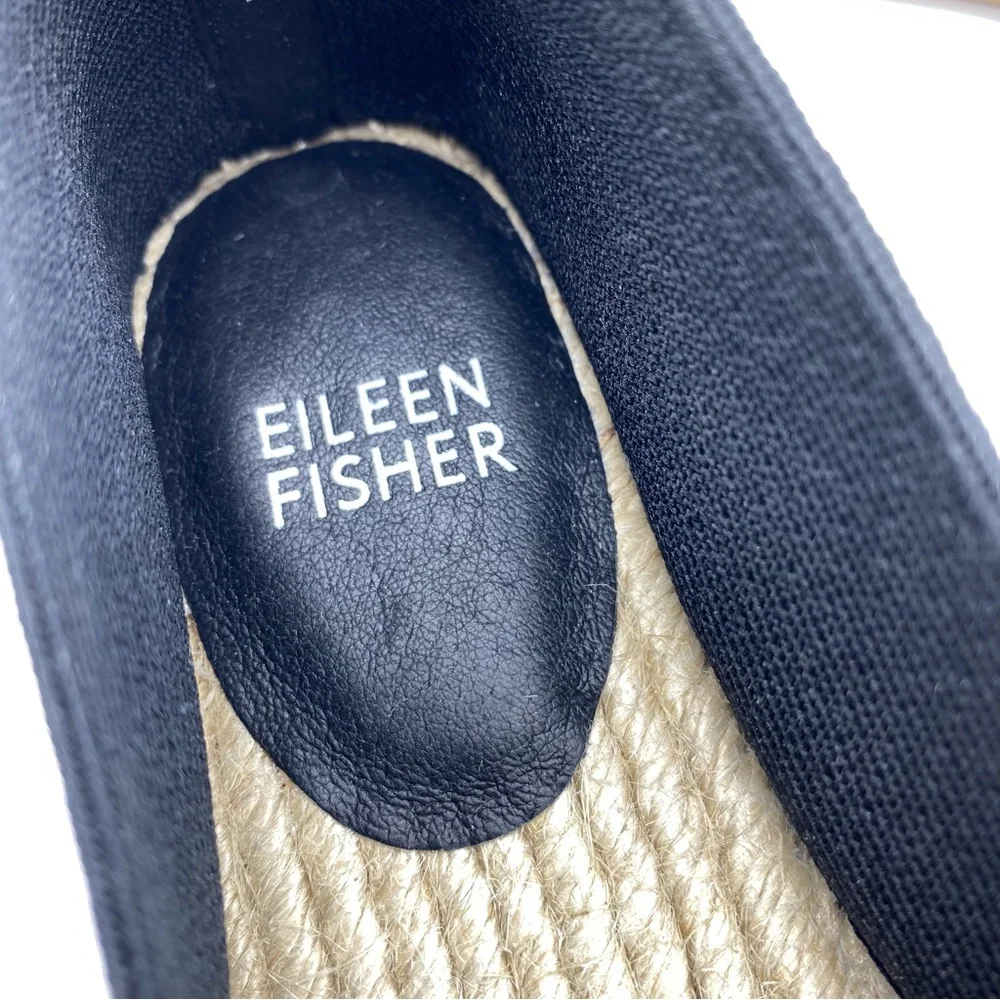 Eileen Fisher Black Live Knit Espadrille Size 5.5